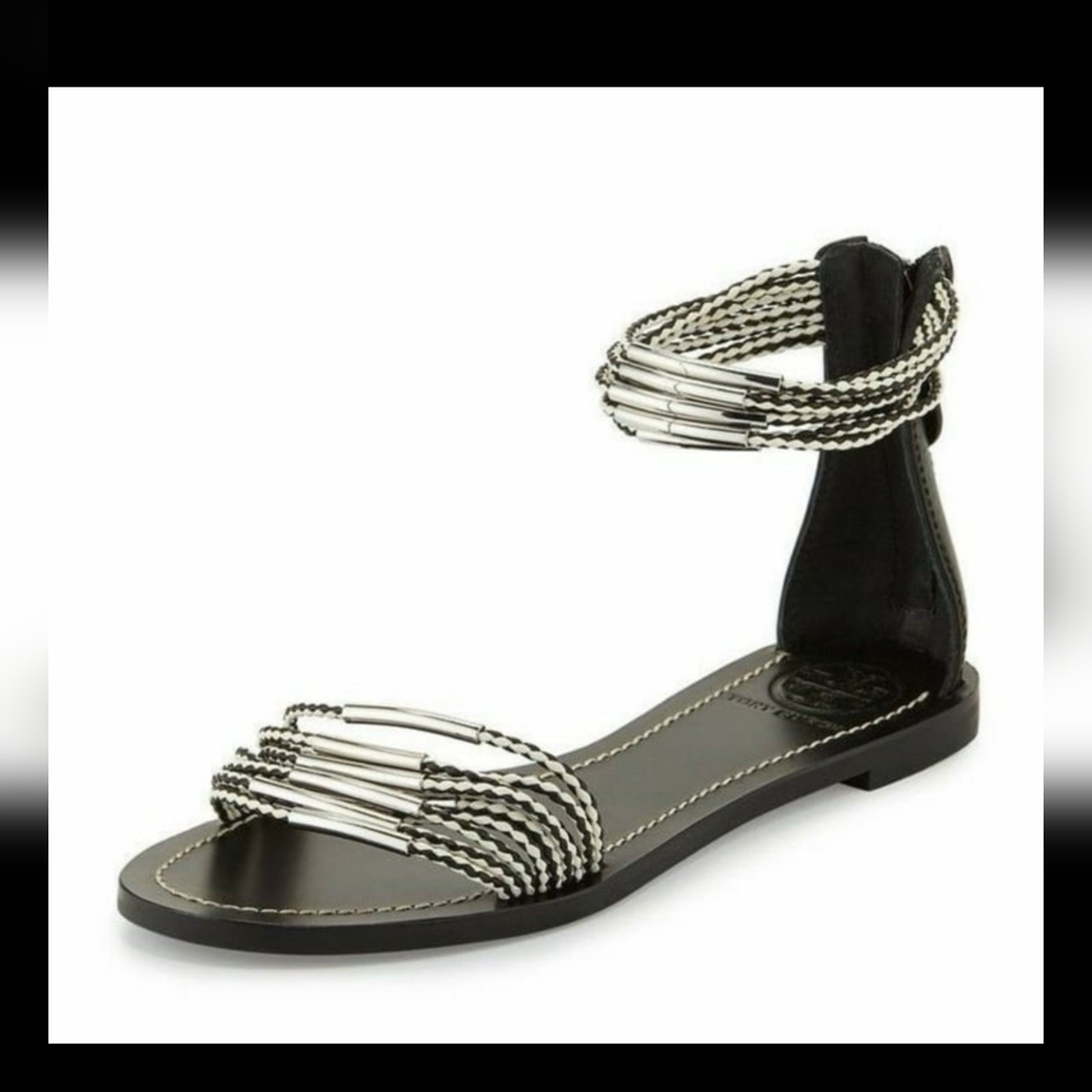 Tory Burch‎ Mignon Braided Leather Sandals - 6.5 - LIKE NEW